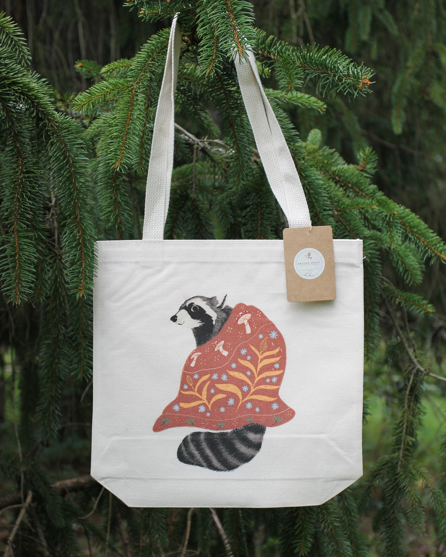 Cozy Raccoon Tote Bag