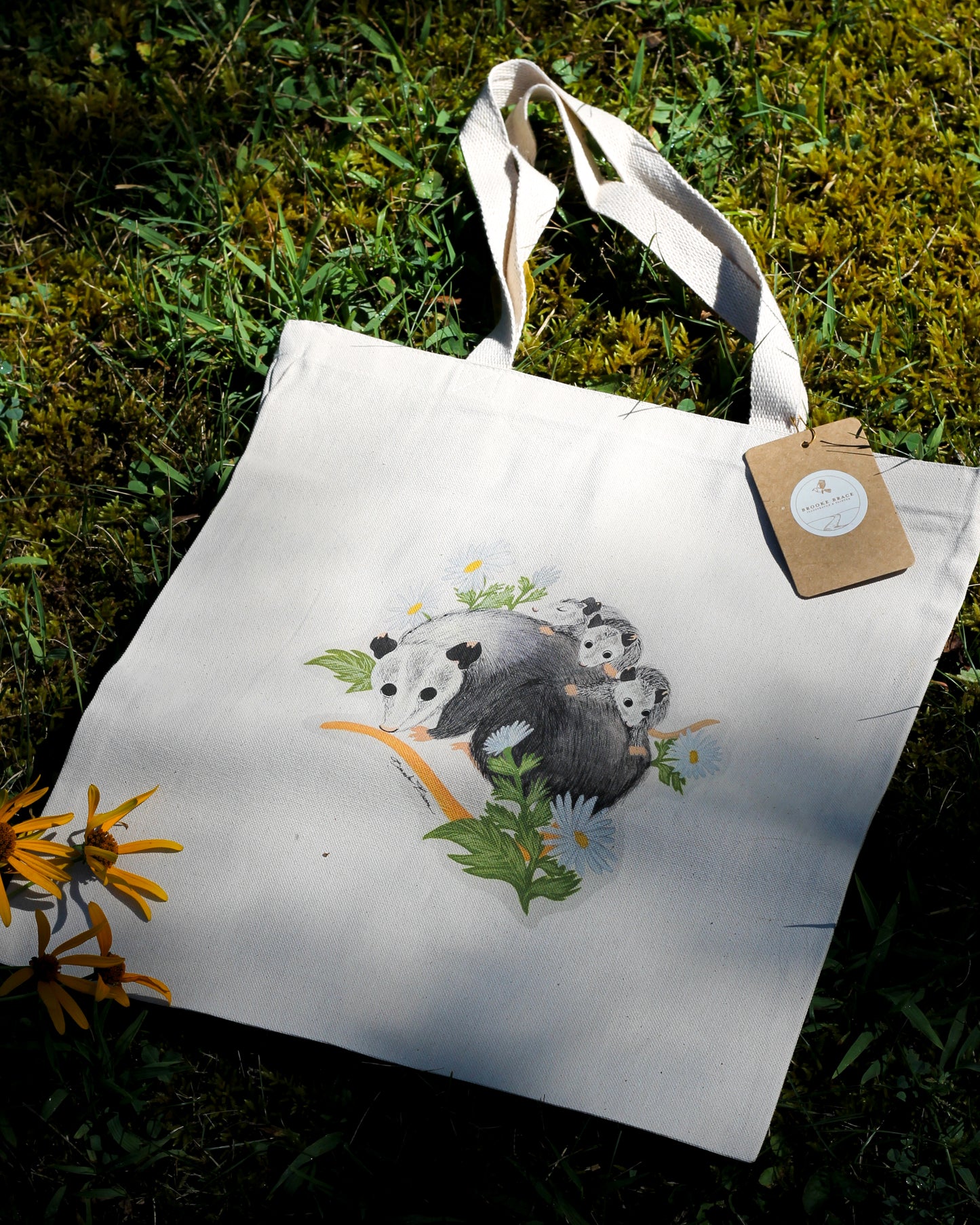 Mother Opossum Canvas Tote Bag