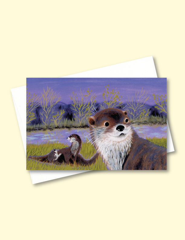Otter Evening Greeting Card