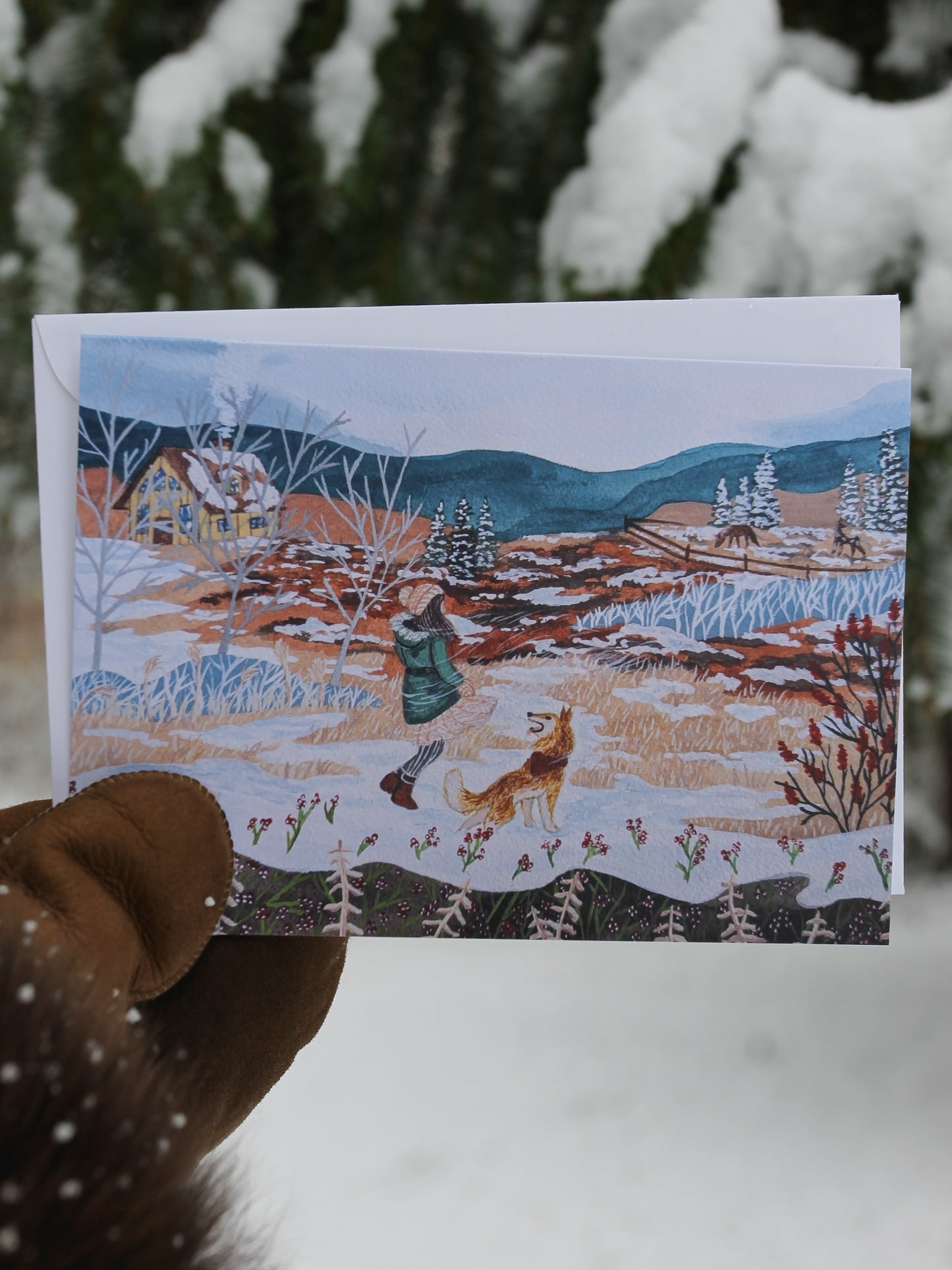 The First Snow Christmas Card