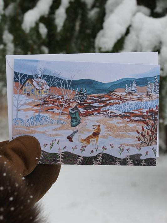 The First Snow Christmas Card